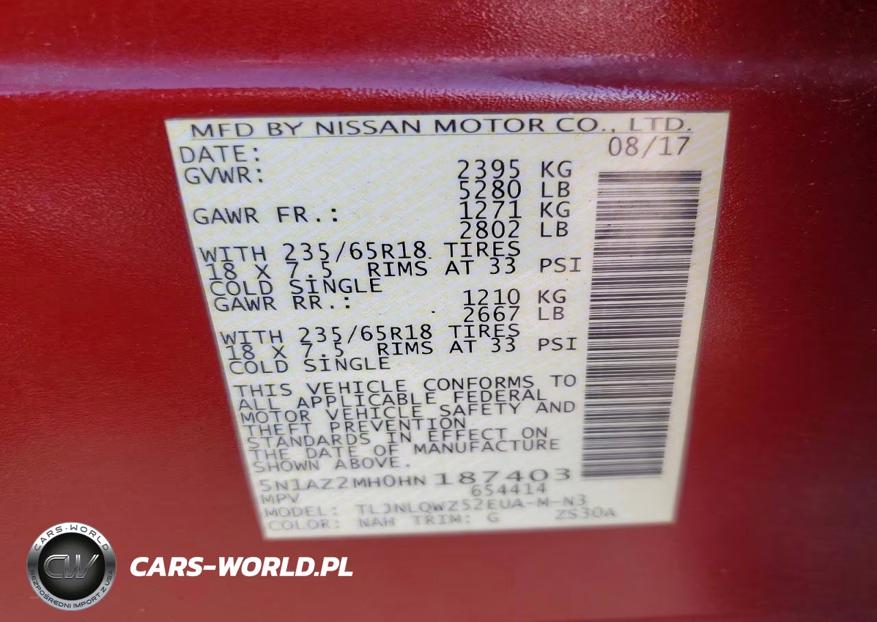 2017 Nissan Murano Sv VIN:5N1AZ2MH0HN187403 - 13