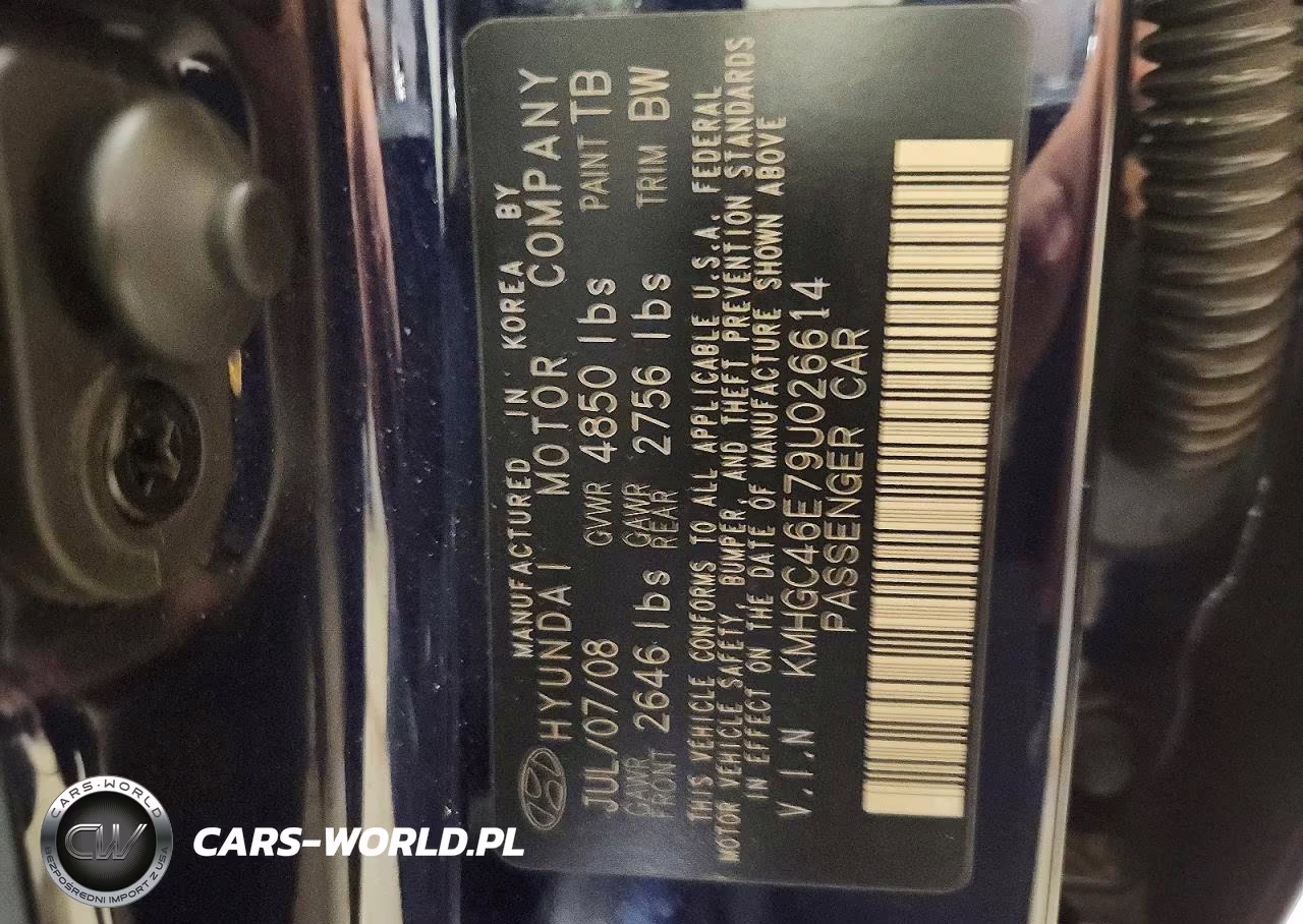 2009 Hyundai Genesis 3.8L VIN:KMHGC46E79U026614 - 13