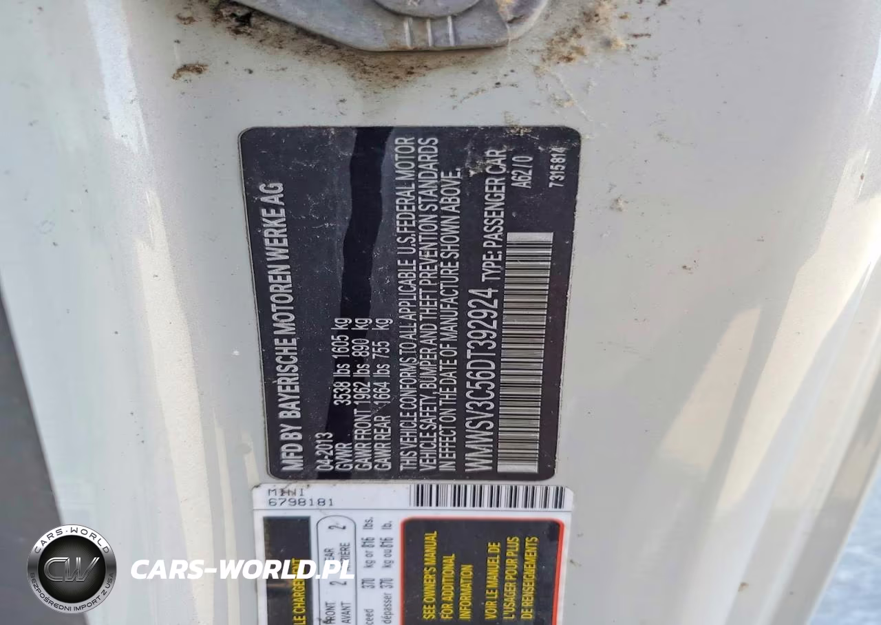 2013 Mini Cooper S VIN:WMWSV3C56DT392924 - 12