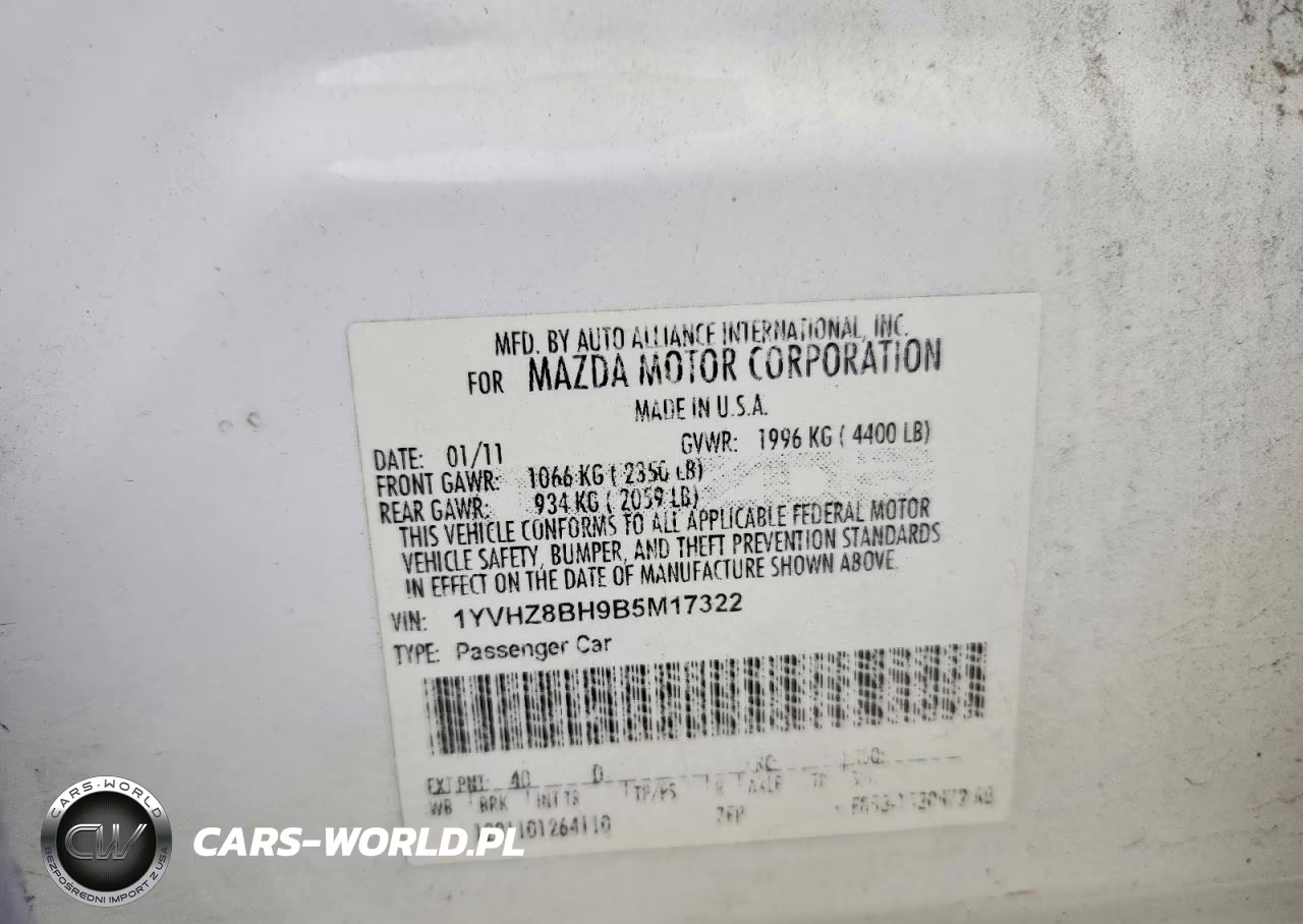 2011 Mazda 6 I VIN:1YVHZ8BH9B5M17322 - 12