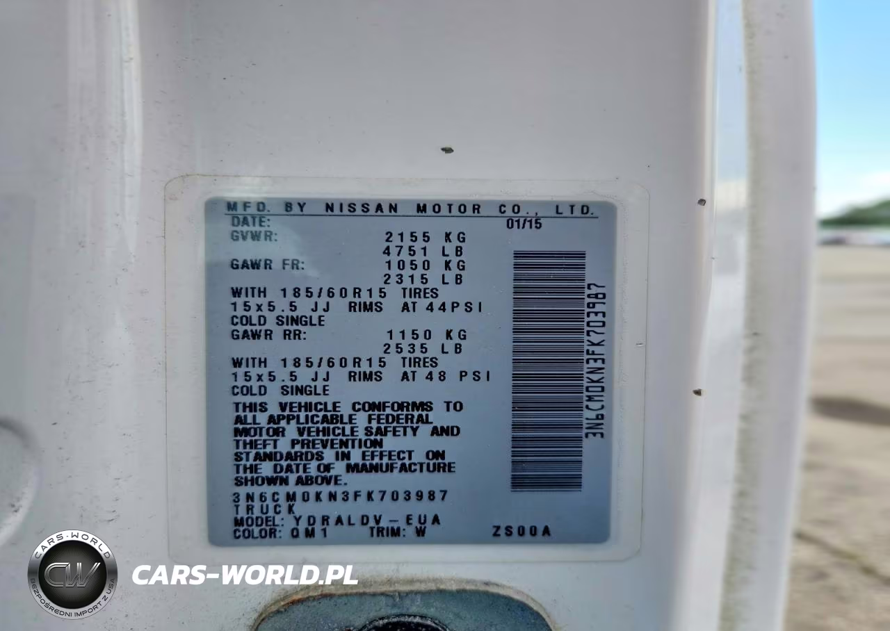2015 Nissan Nv200 Delivery Van VIN:3N6CM0KN3FK703987 - 12