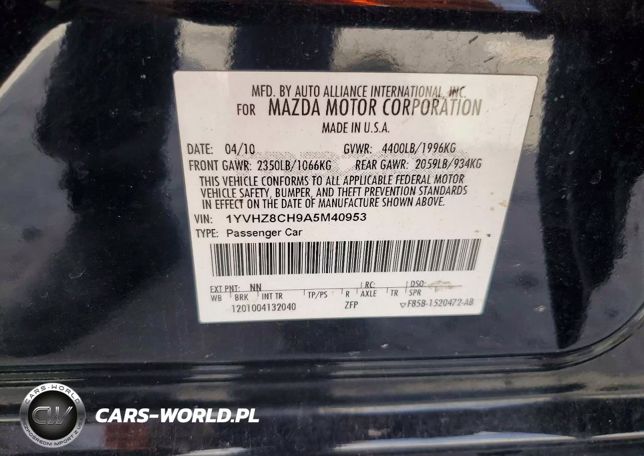 2010 Mazda 6 I VIN:1YVHZ8CH9A5M40953 - 13