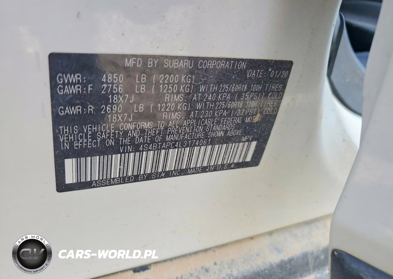 2020 Subaru Outback Touring VIN:4S4BTAPC4L3174061 - 13