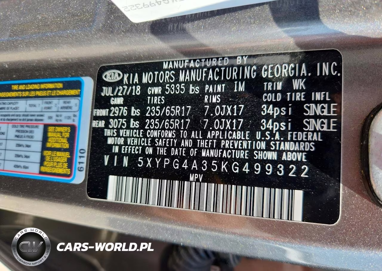 2019 Kia Sorento Lx VIN:5XYPG4A35KG499322 - 13