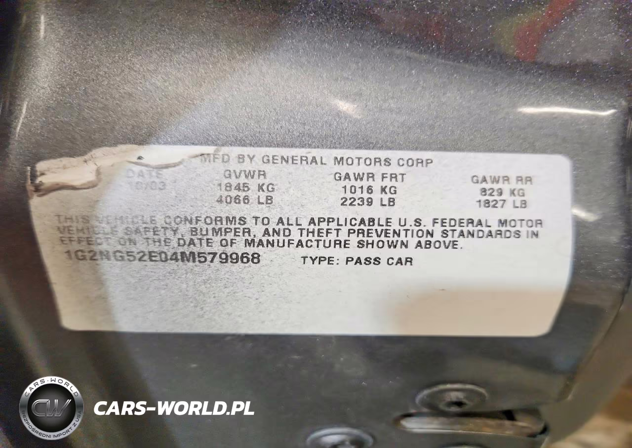 2004 Pontiac Grand Am Se2 VIN:1G2NG52E04M579968 - 12