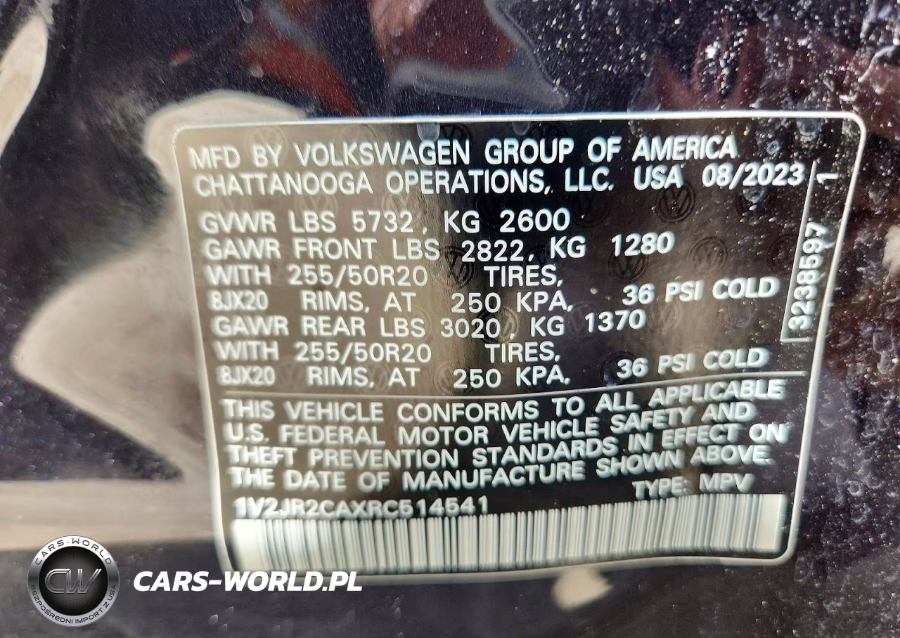 2024 Volkswagen Atlas Se VIN:1V2JR2CAXRC514541 - 13
