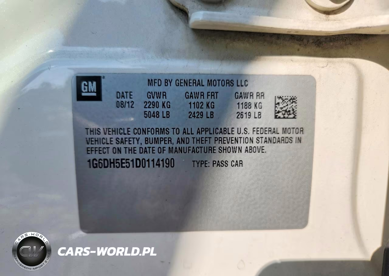 2013 Cadillac Cts Luxury Collection VIN:1G6DH5E51D0114190 - 12