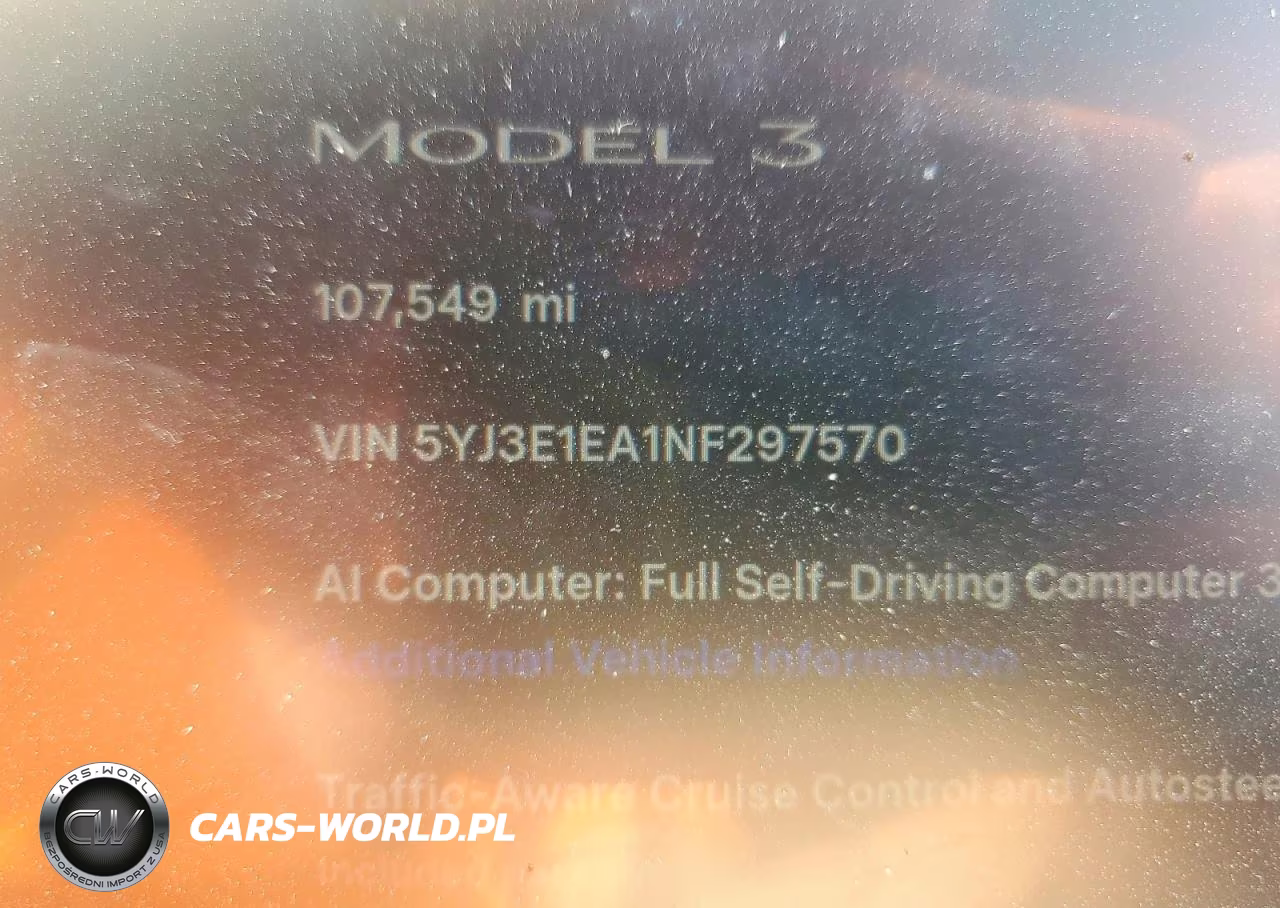 2022 Tesla Model 3 VIN:5YJ3E1EA1NF297570 - 9