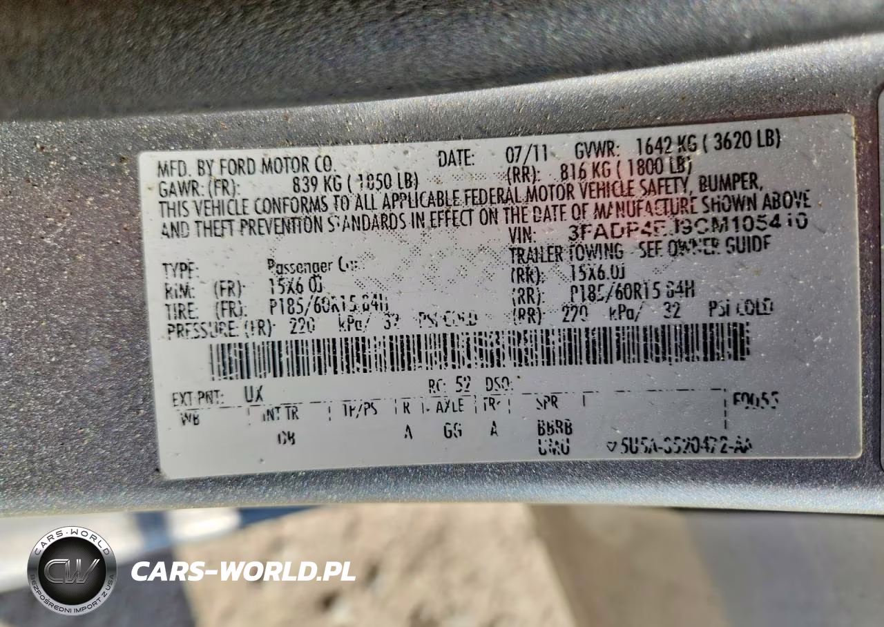 2012 Ford Fiesta Se VIN:3FADP4EJ9CM105410 - 12