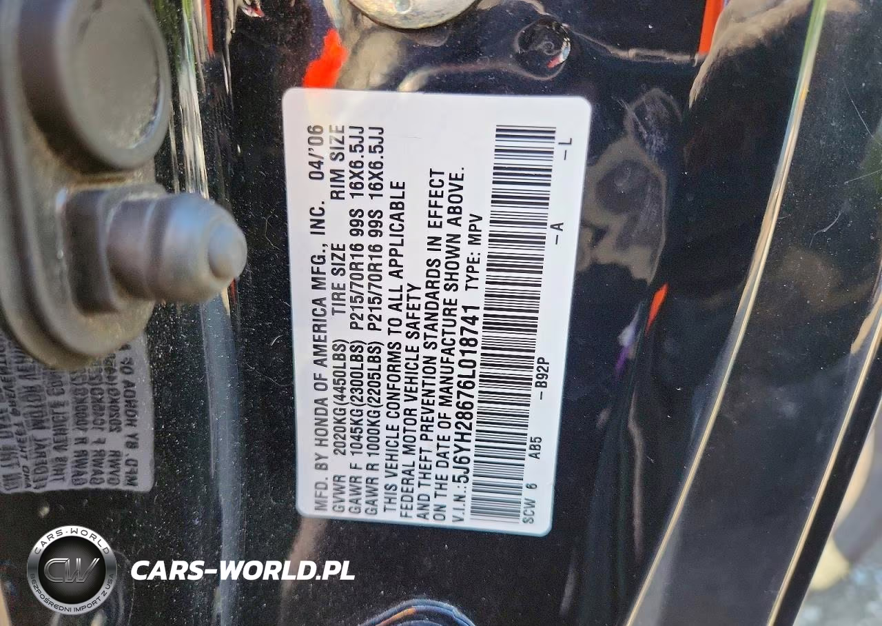 2006 Honda Element Ex VIN:5J6YH28676L018741 - 12