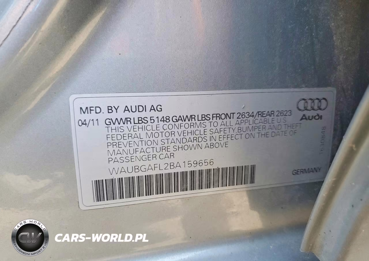 2011 Audi S4 Premium Plus VIN:WAUBGAFL2BA159656 - 12