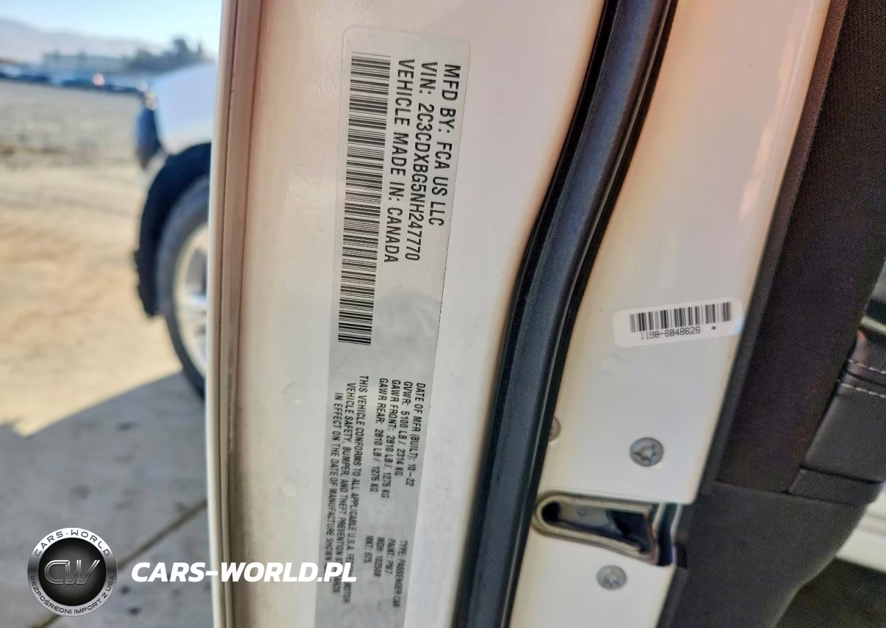 2022 Dodge Charger Sxt VIN:2C3CDXBG5NH247770 - 13