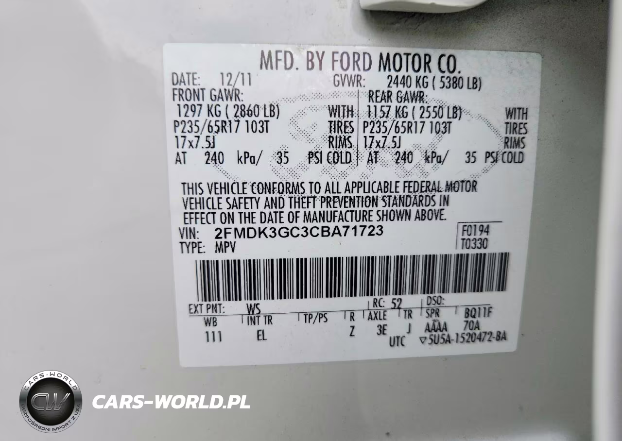 2012 Ford Edge Se VIN:2FMDK3GC3CBA71723 - 13