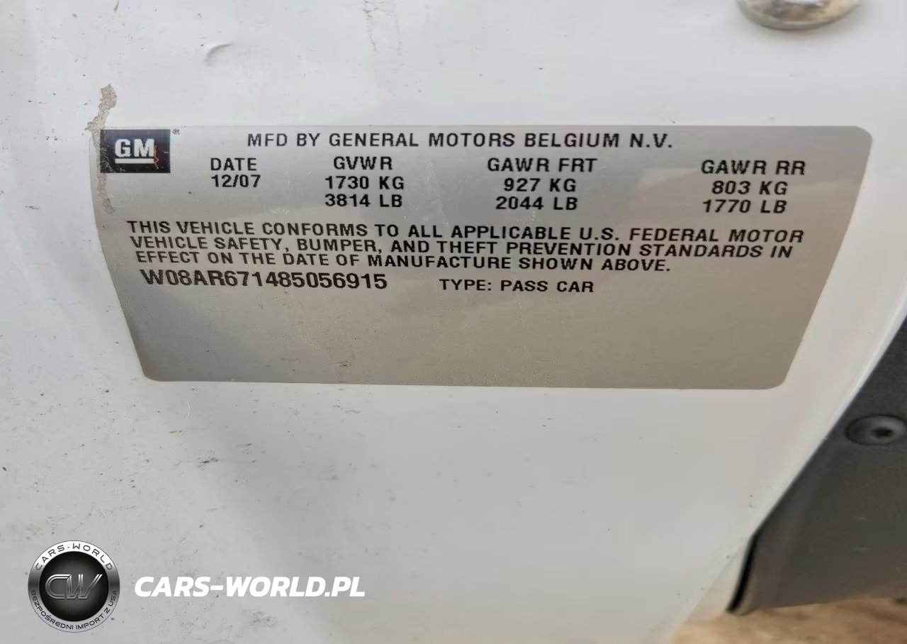 2008 Saturn Astra VIN:W08AR671485056915 - 13