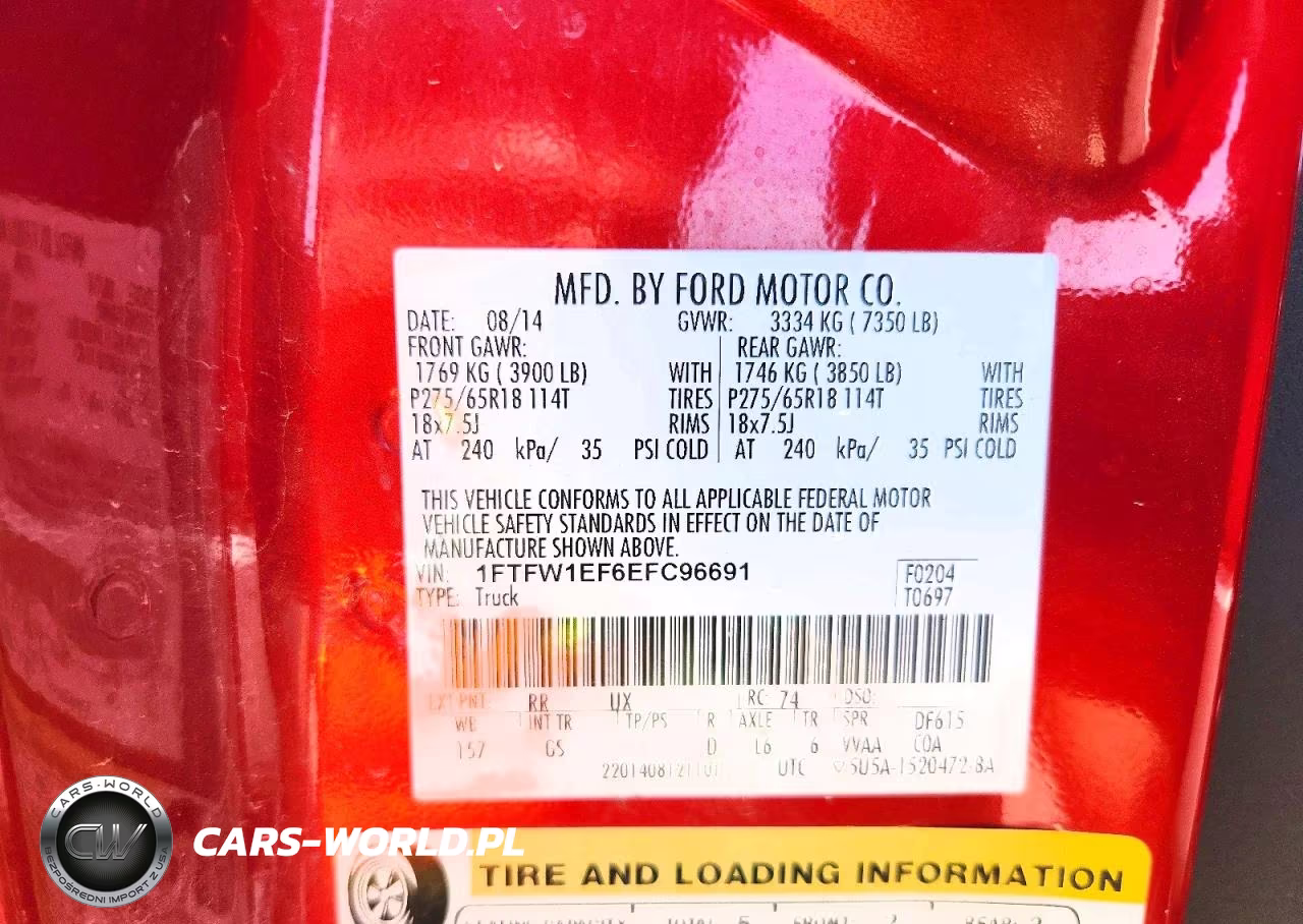 2014 Ford F150 Supercrew VIN:1FTFW1EF6EFC96691 - 12