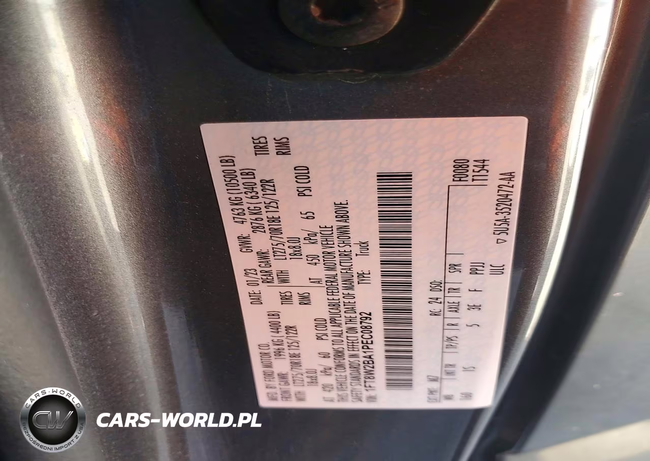 2023 Ford F250 Super Duty VIN:1FT8W2BA1PEC08792 - 12