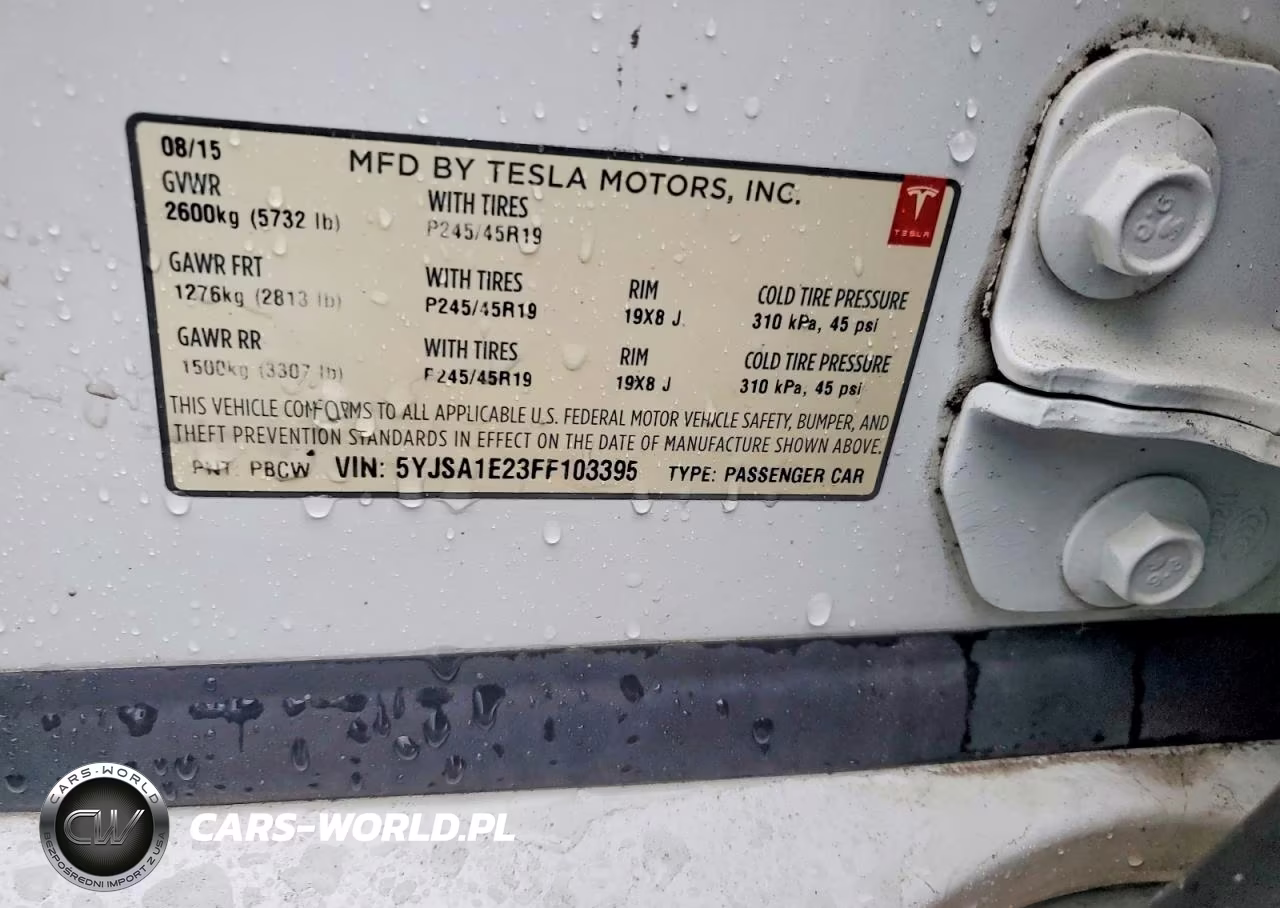 2015 Tesla Model S VIN:5YJSA1E23FF103395 - 12