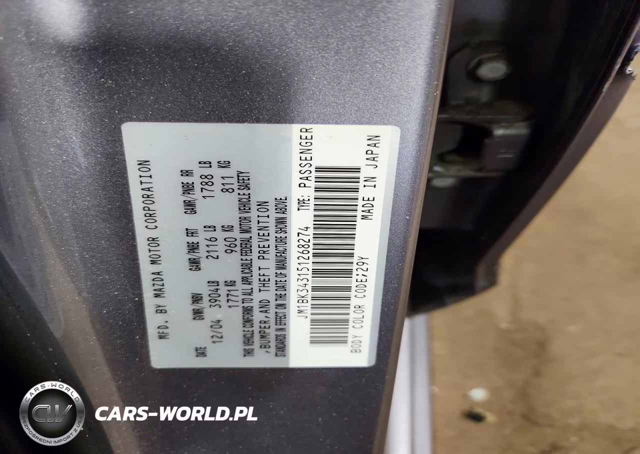 2005 Mazda 3 Hatchback VIN:JM1BK343151268274 - 14