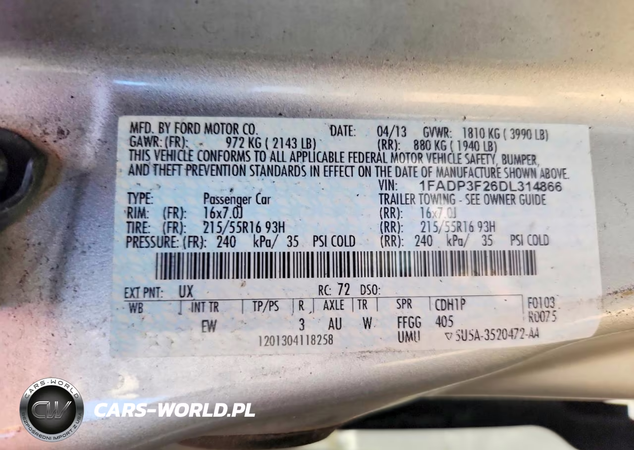 2013 Ford Focus Se VIN:1FADP3F26DL314866 - 12