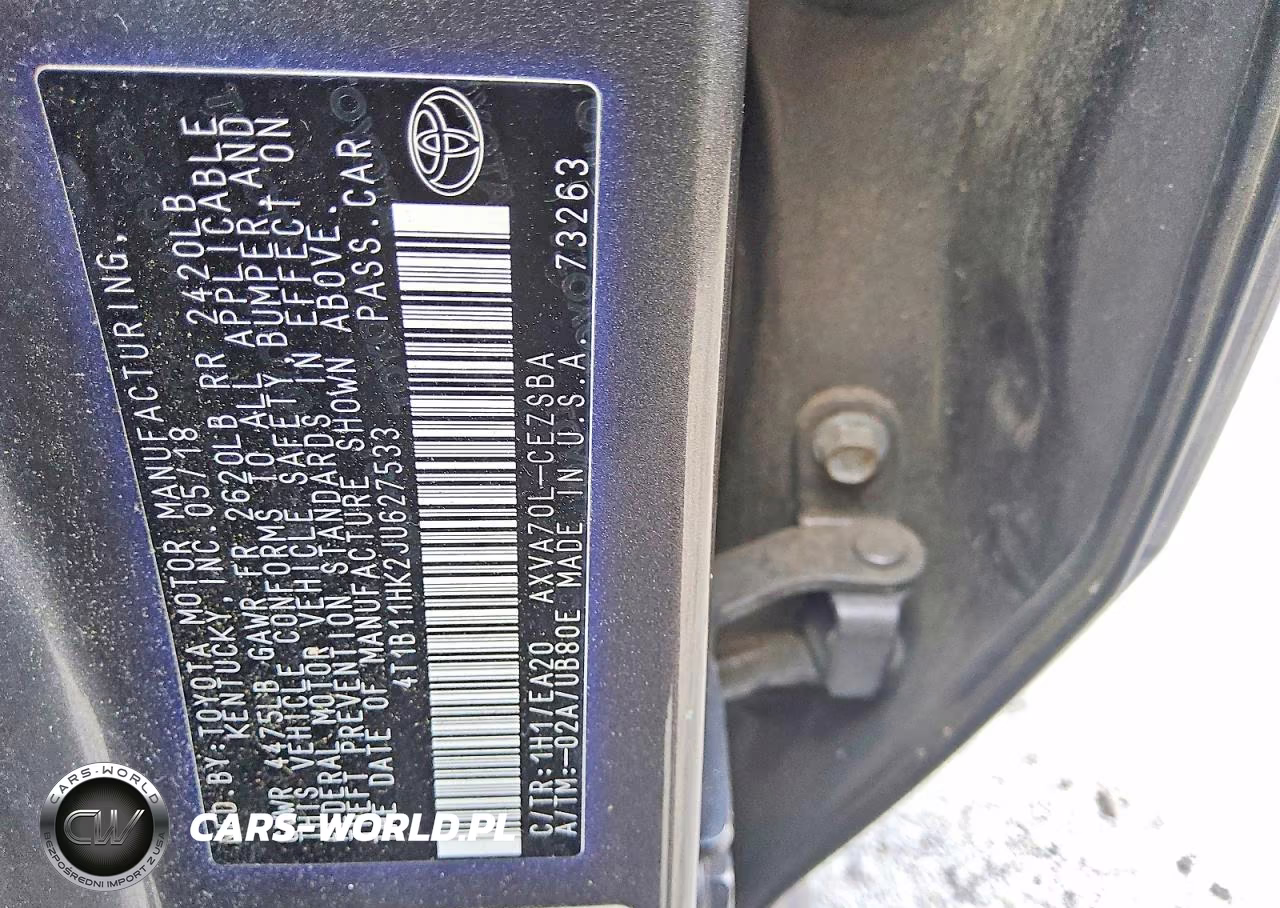 2018 Toyota Camry Se VIN:4T1B11HK2JU627533 - 12