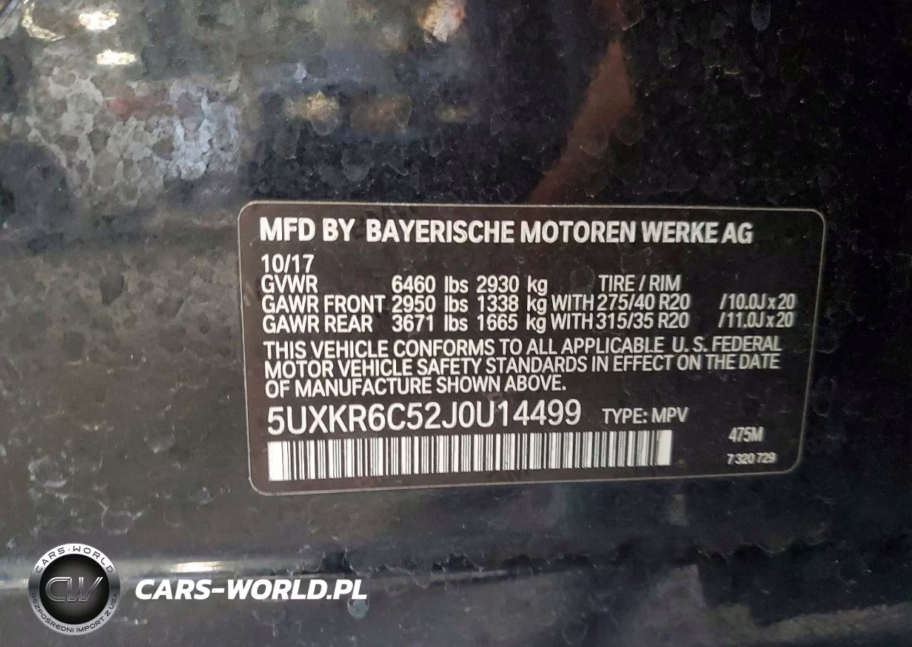 2018 BMW X5 xDrive50I VIN:5UXKR6C52J0U14499 - 13