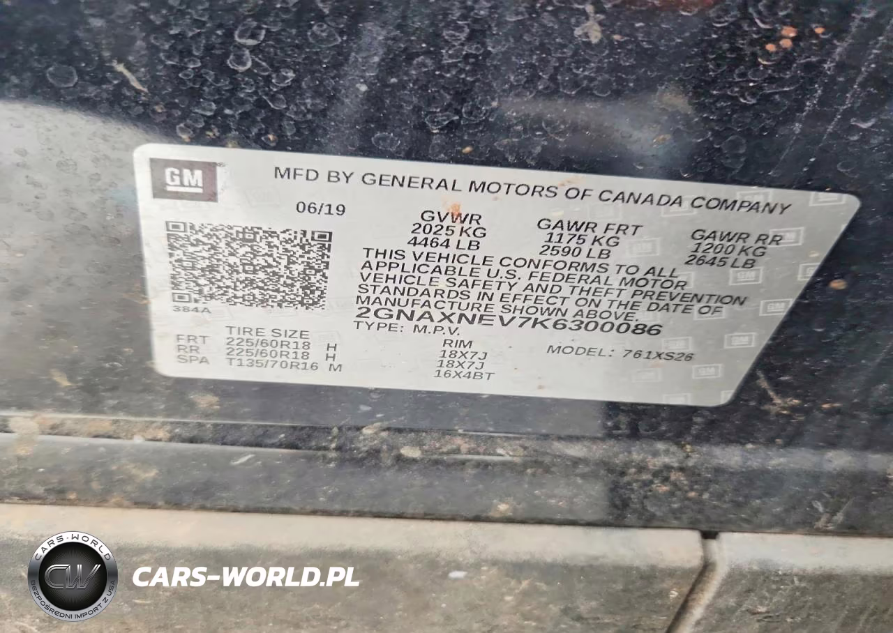 2019 Chevrolet Equinox Premier VIN:2GNAXNEV7K6300086 - 13