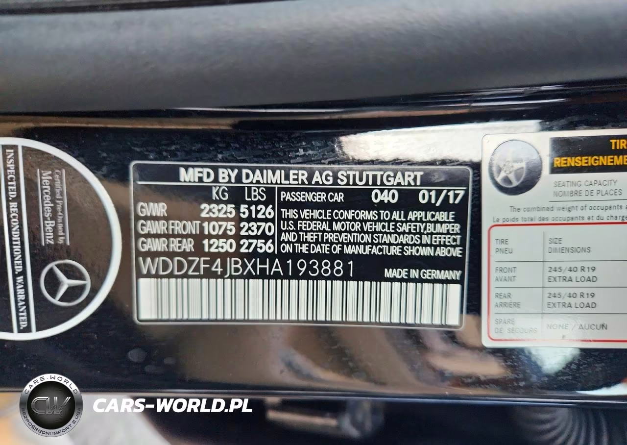 2017 Mercedes-Benz E 300 VIN:WDDZF4JBXHA193881 - 12