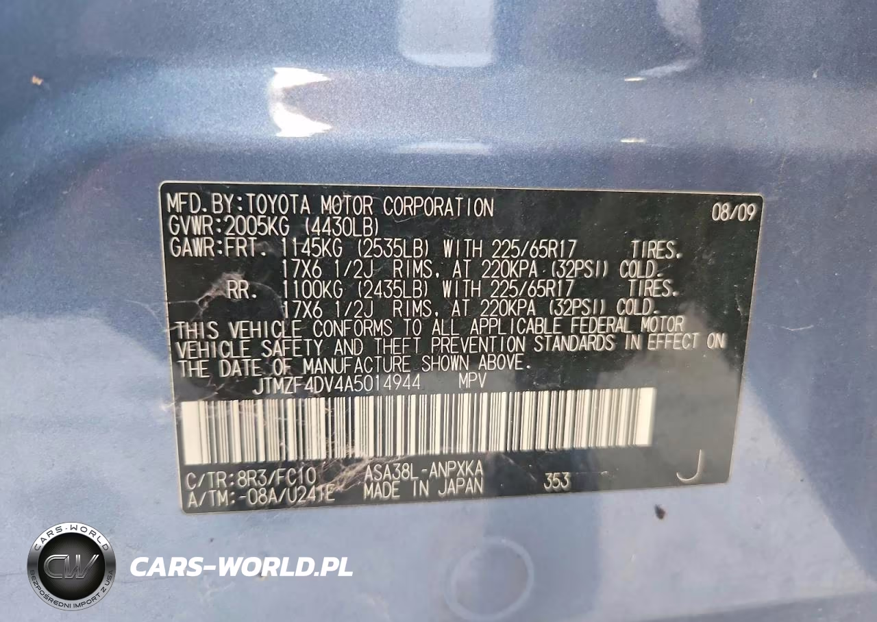 2010 Toyota Rav4 Base VIN:JTMZF4DV4A5014944 - 13