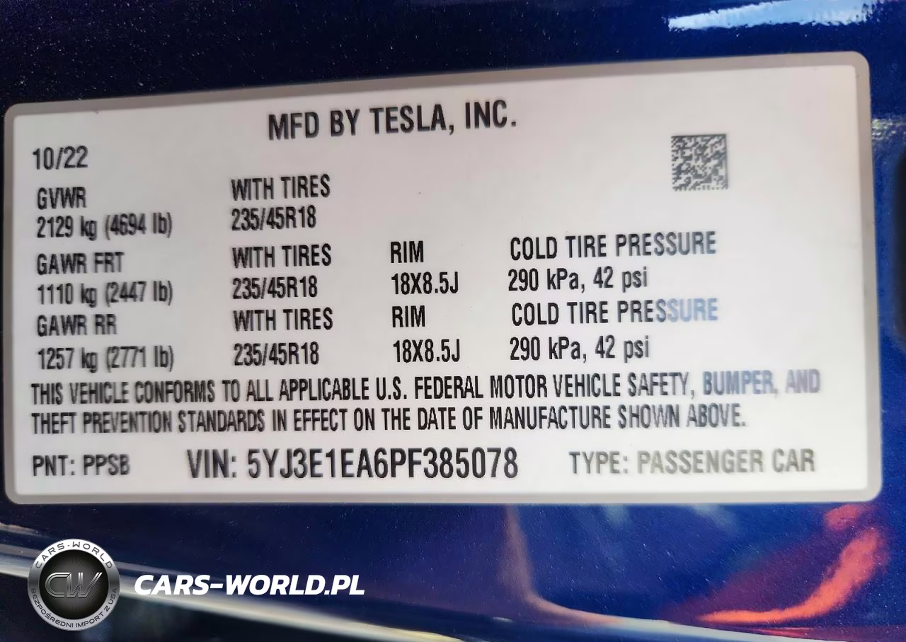 2023 Tesla Model 3 VIN:5YJ3E1EA6PF385078 - 13