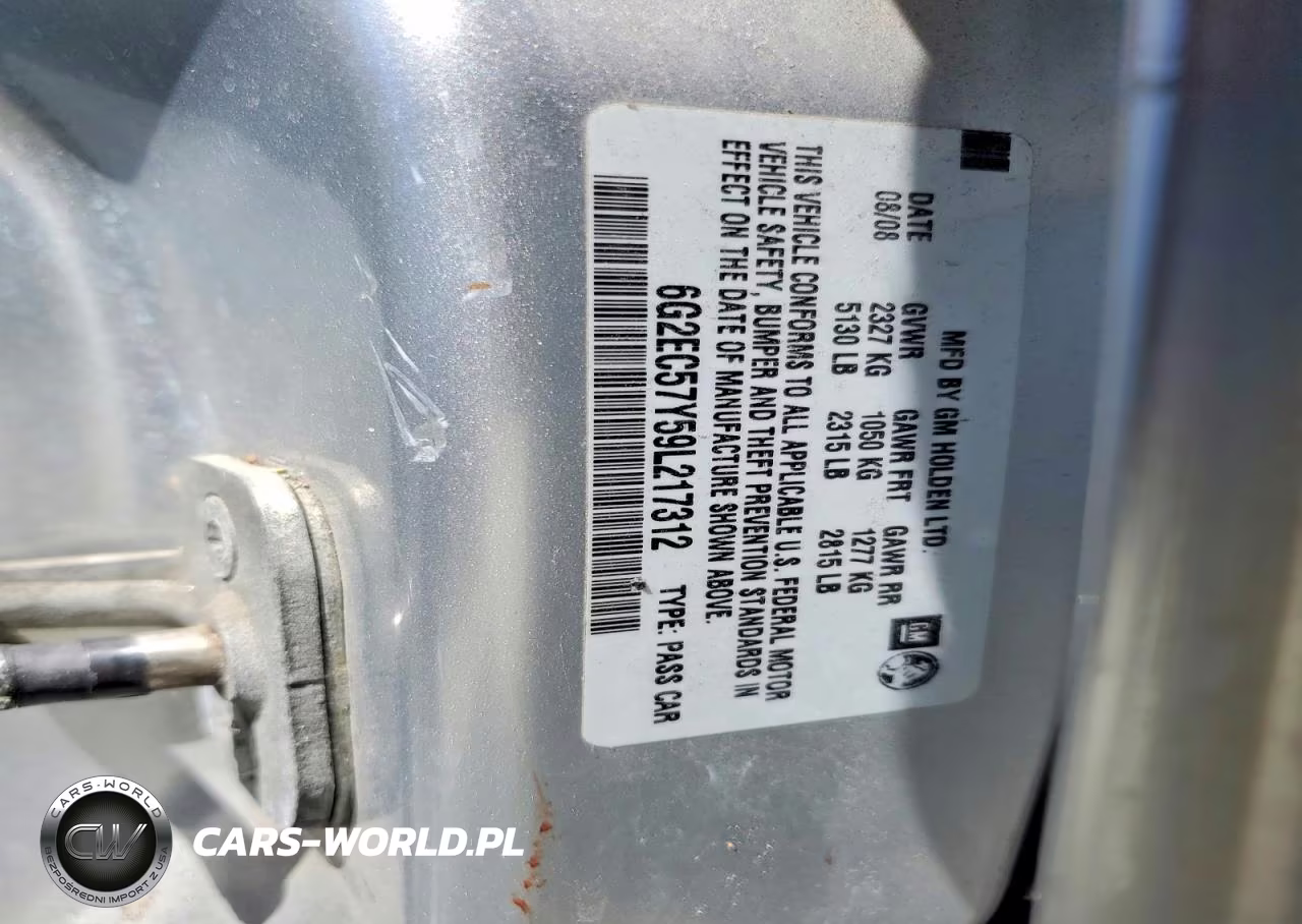 2009 Pontiac G8 Gt VIN:6G2EC57Y59L217312 - 12