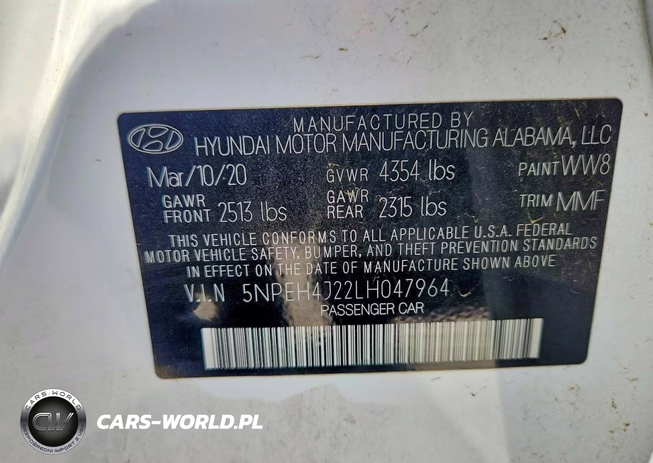 2020 Hyundai Sonata Limited VIN:5NPEH4J22LH047964 - 13