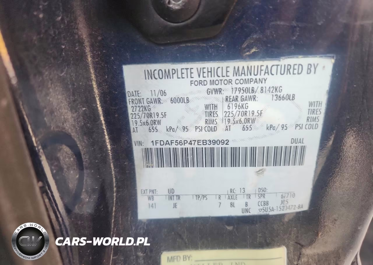 2007 Ford F550 Super Duty VIN:1FDAF56P47EB39092 - 11