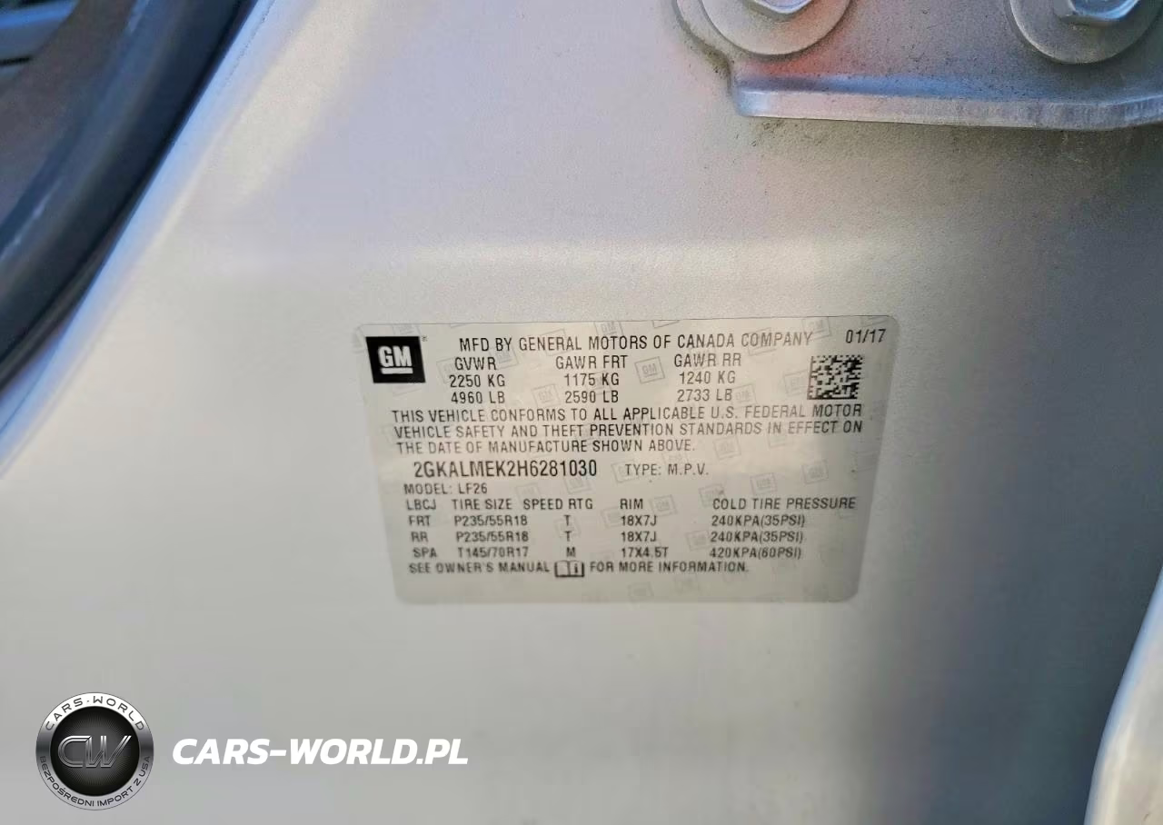 2017 GMC Terrain Sle VIN:2GKALMEK2H6281030 - 14