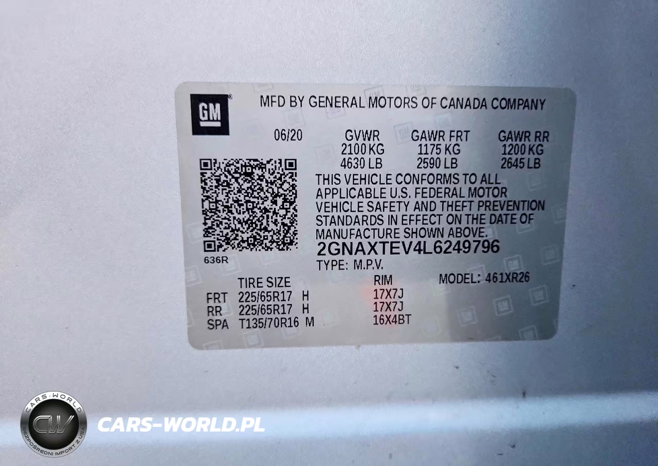 2020 Chevrolet Equinox Lt VIN:2GNAXTEV4L6249796 - 13