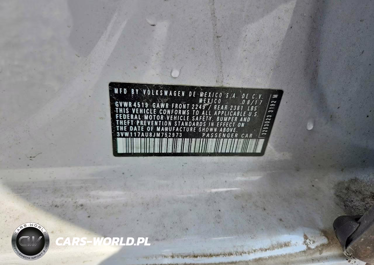 2018 Volkswagen Golf Sportwagen S VIN:3VW117AU8JM752973 - 12