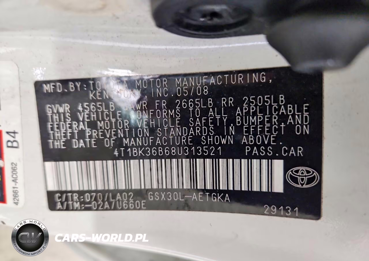2008 Toyota Avalon Xls VIN:4T1BK36B68U313521 - 12