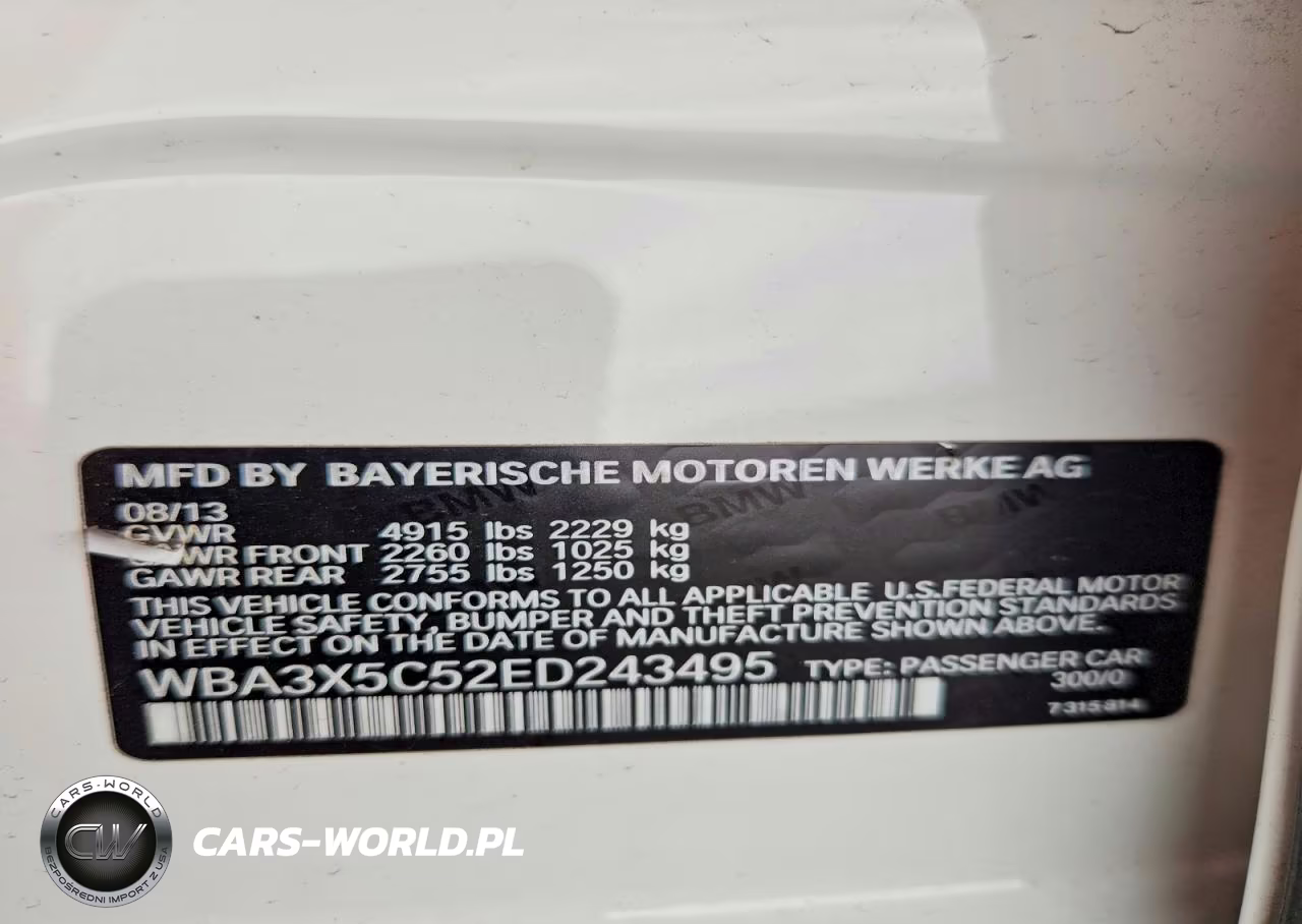 2014 BMW 328 Xigt VIN:WBA3X5C52ED243495 - 12