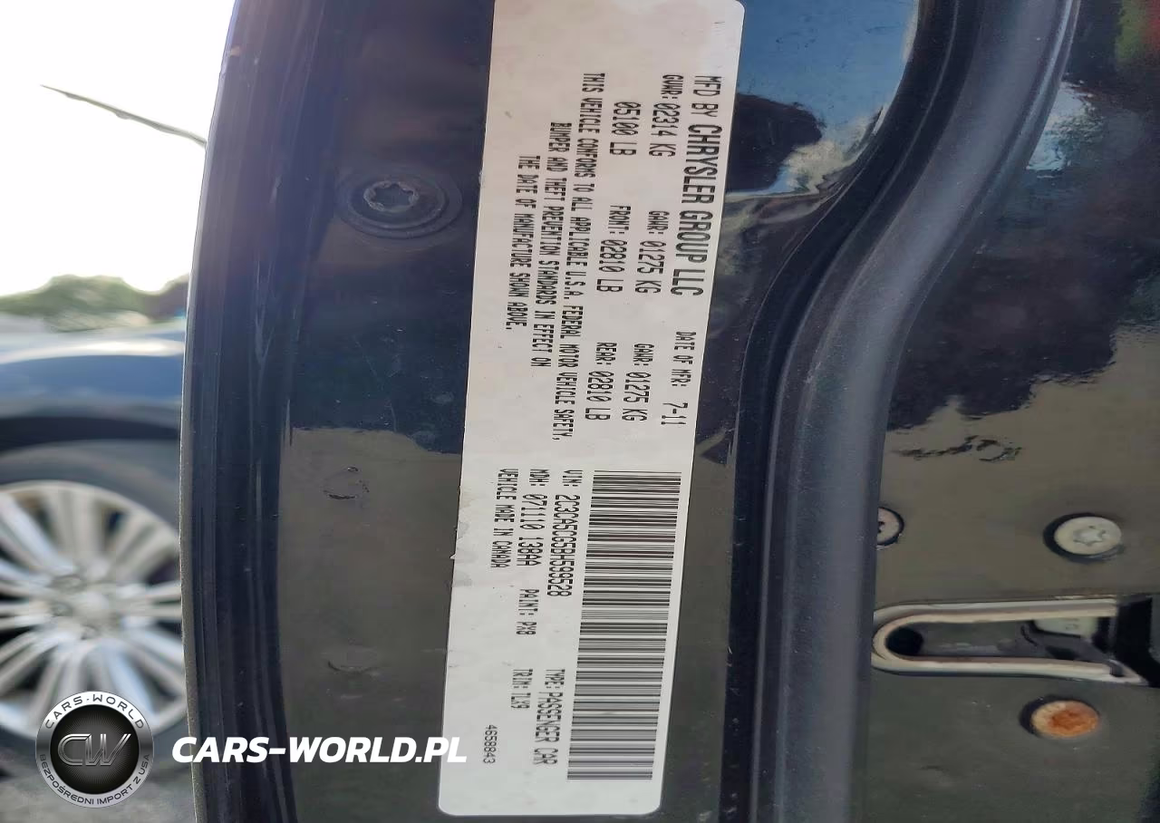 2011 Chrysler 300 Limited VIN:2C3CA5CG5BH599528 - 12