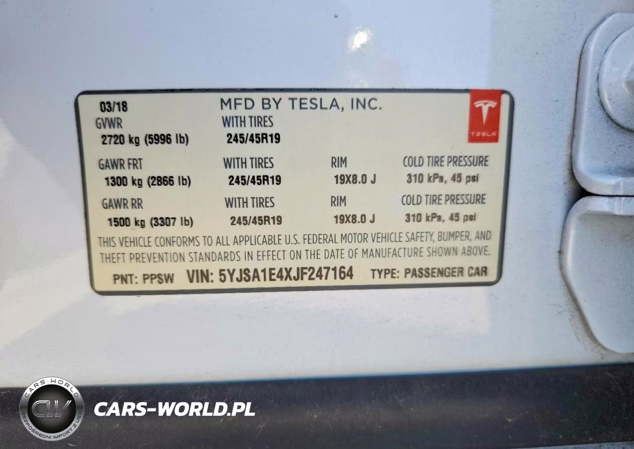 2018 Tesla Model S VIN:5YJSA1E4XJF247164 - 13