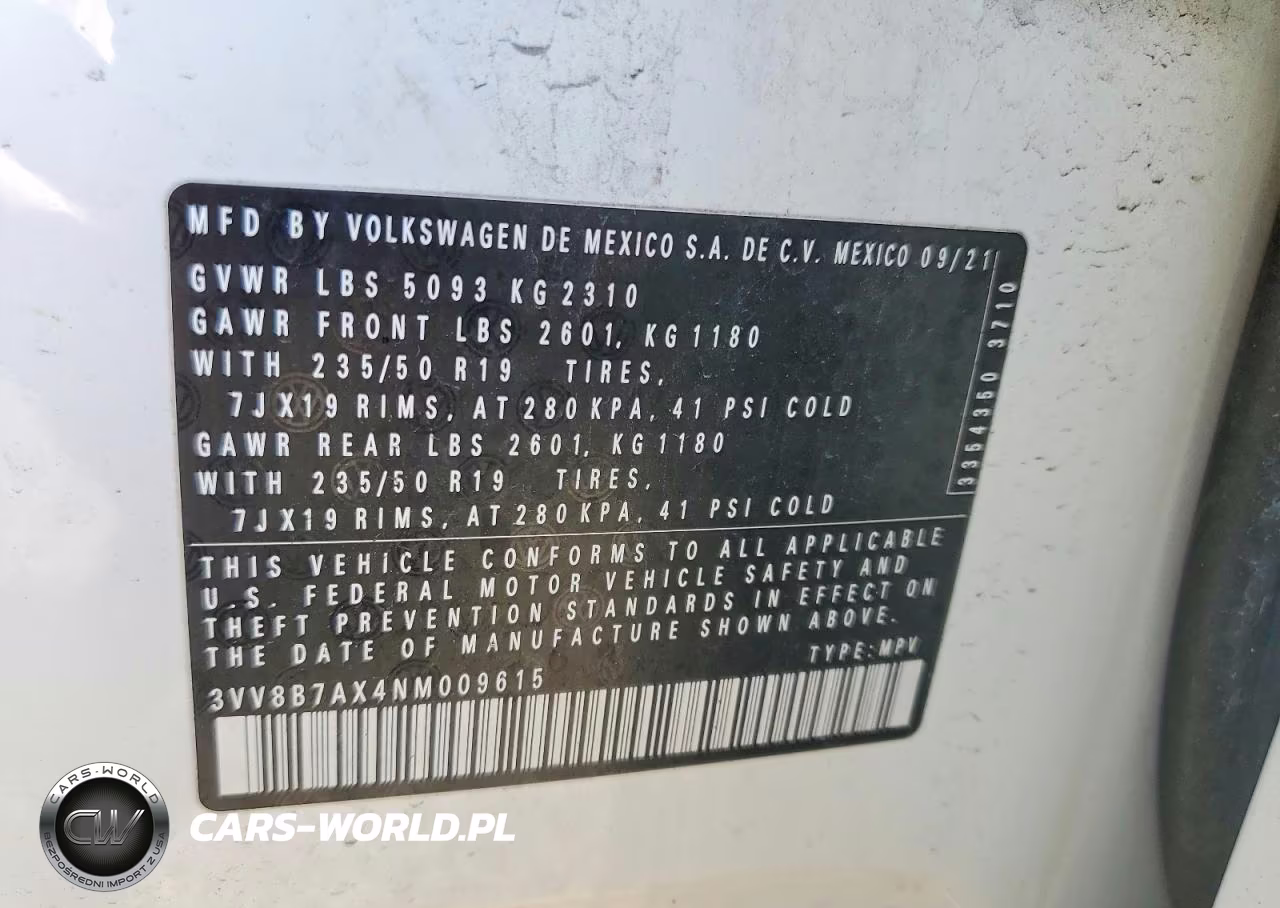 2022 Volkswagen Tiguan Se R-Line Black VIN:3VV8B7AX4NM009615 - 14
