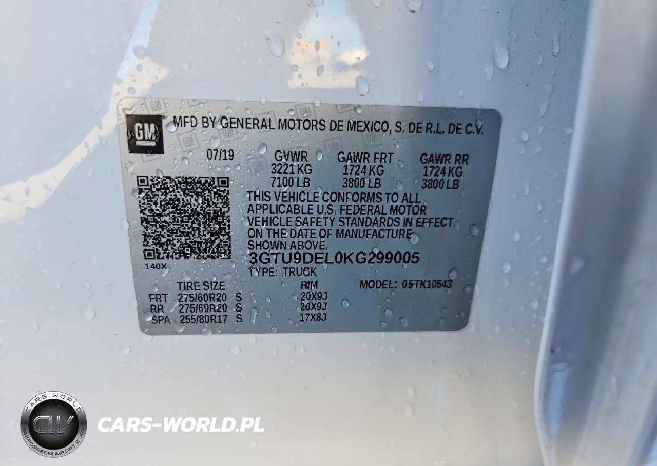 2019 GMC Sierra K1500 Slt VIN:3GTU9DEL0KG299005 - 13