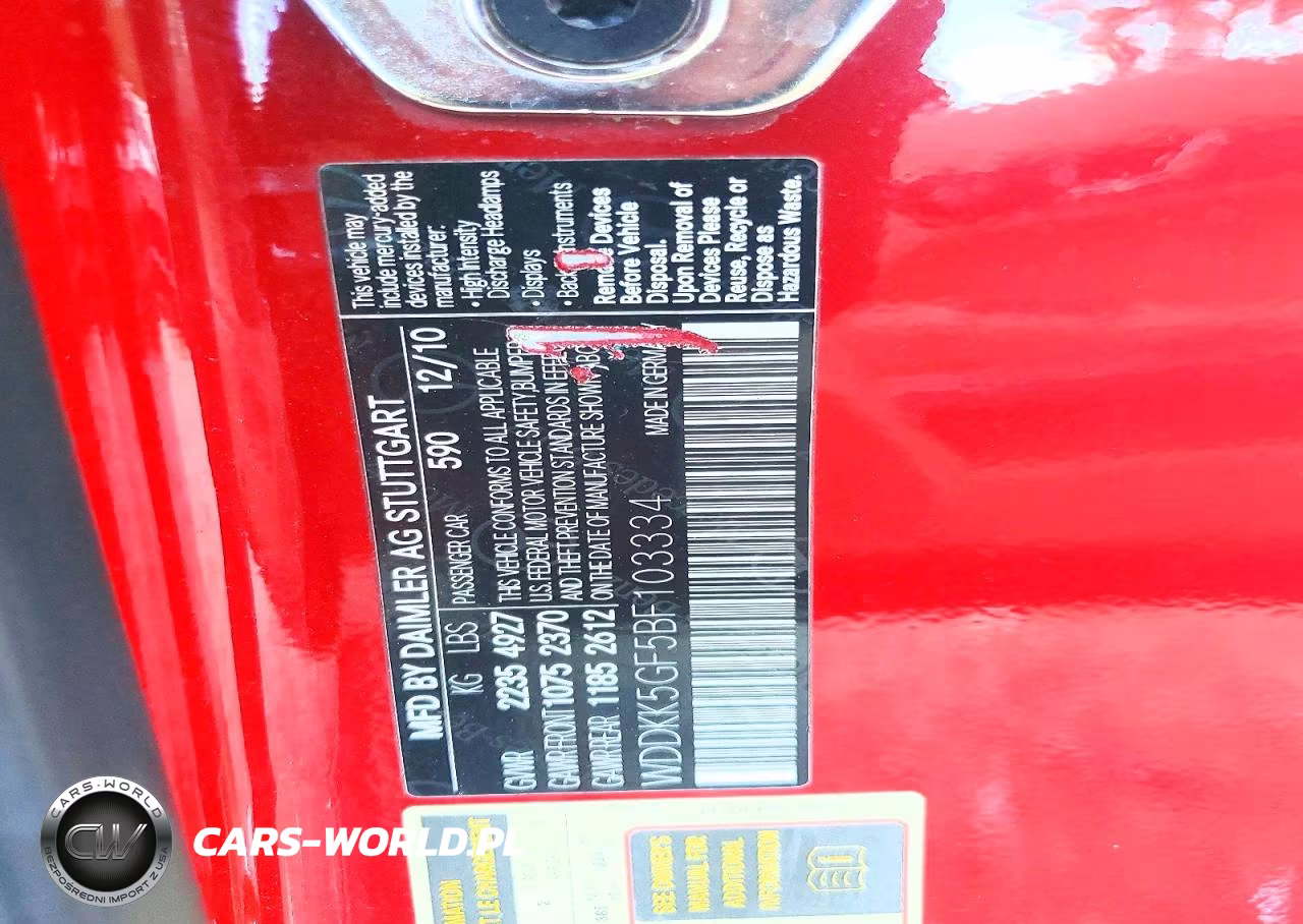2011 Mercedes-Benz E 350 VIN:WDDKK5GF5BF103334 - 12
