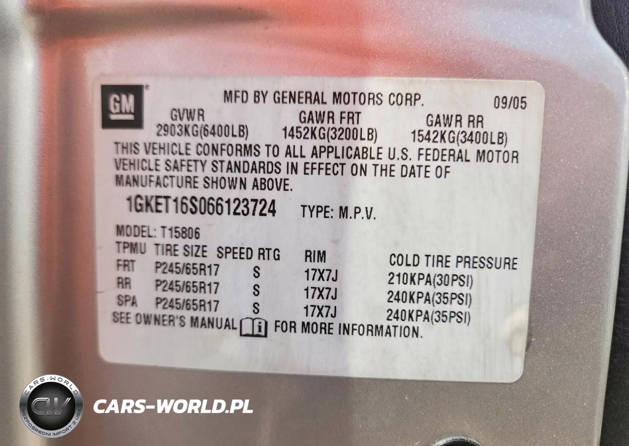 2006 GMC Envoy Xl VIN:1GKET16S066123724 - 13