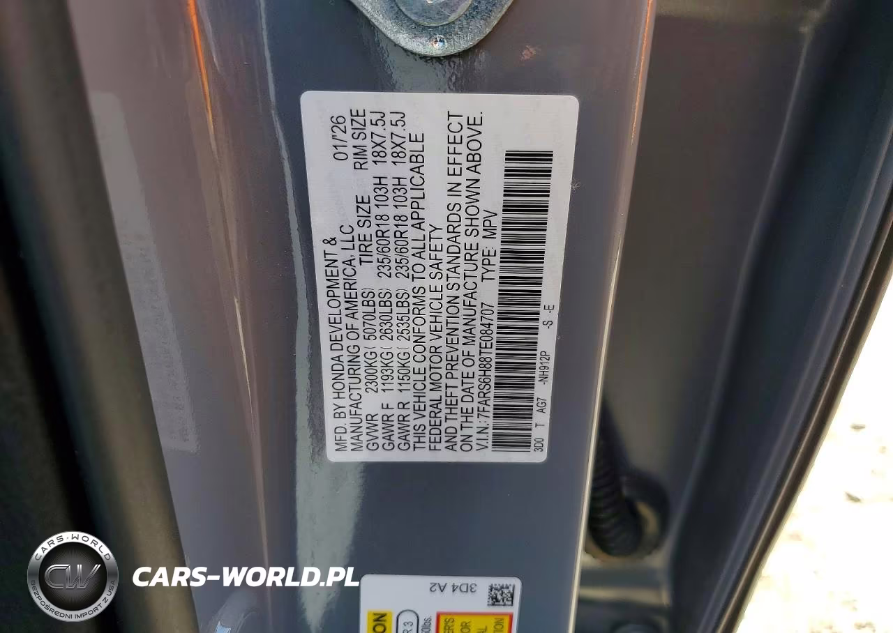 2026 Honda Cr-V Sport-L VIN:7FARS6H88TE084707 - 13