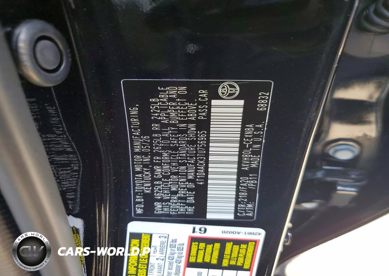 2026 Toyota Camry Le VIN:4T1DAACK3TU756965 - 12