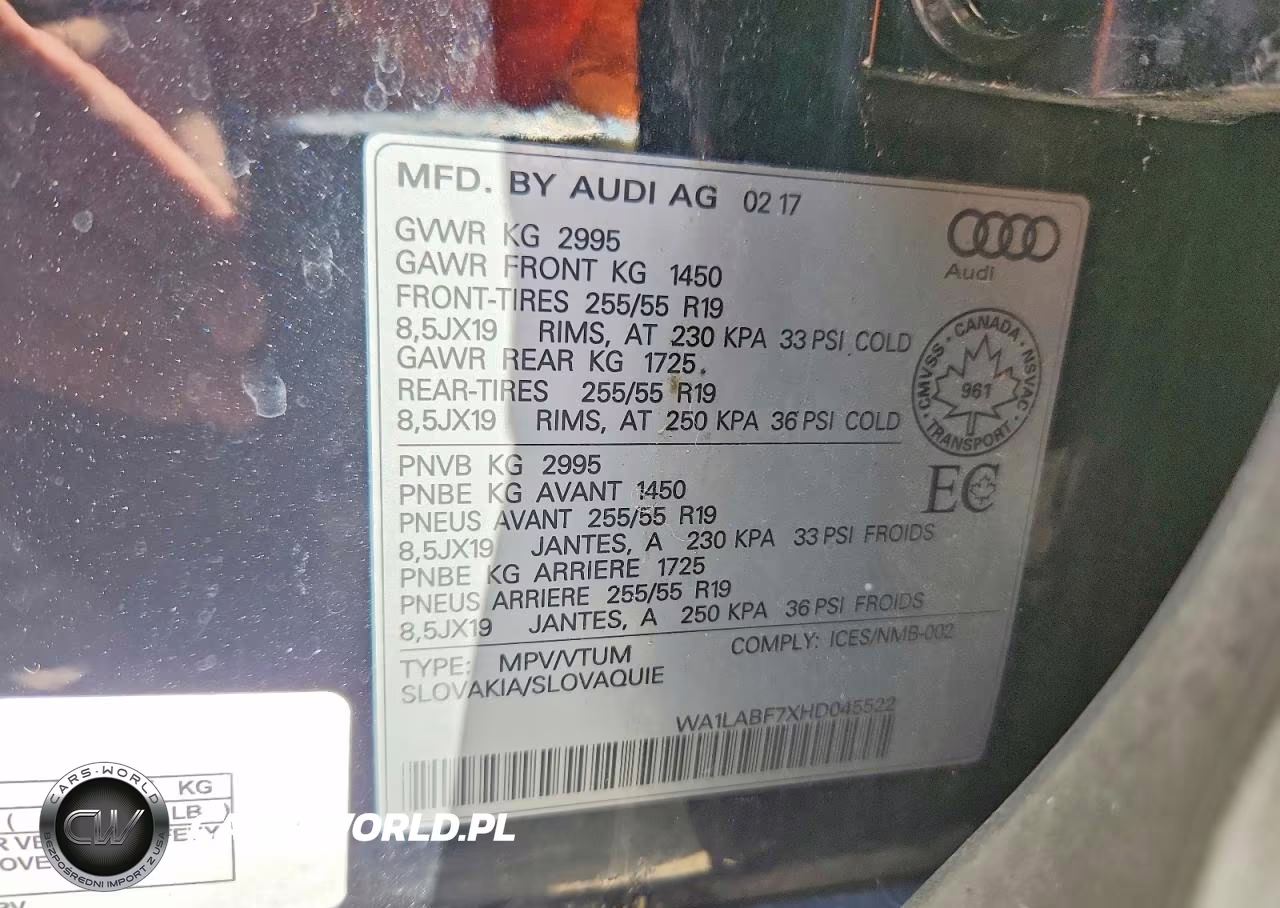 2017 Audi Q7 Premium Plus VIN:WA1LABF7XHD045522 - 12