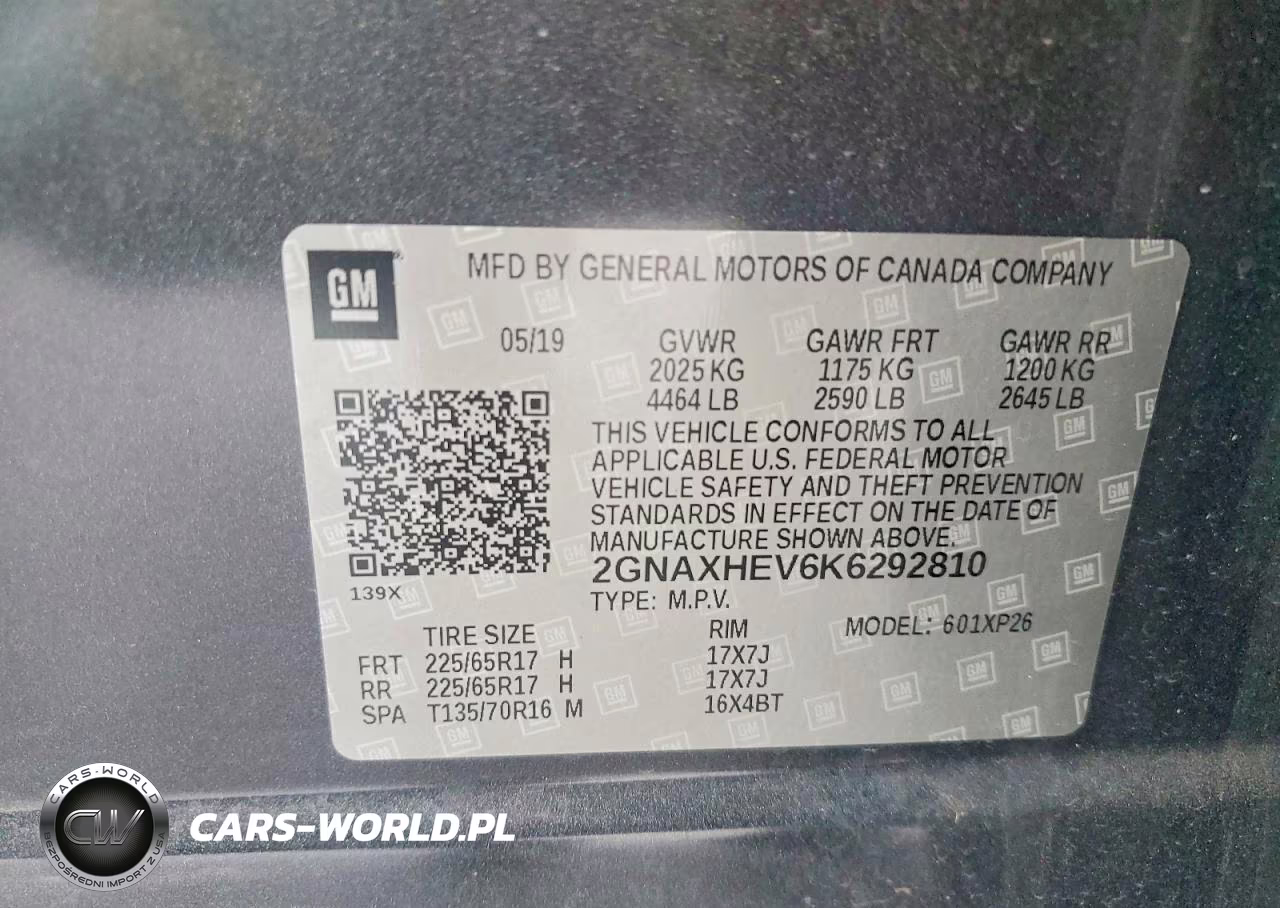 2019 Chevrolet Equinox Ls VIN:2GNAXHEV6K6292810 - 12