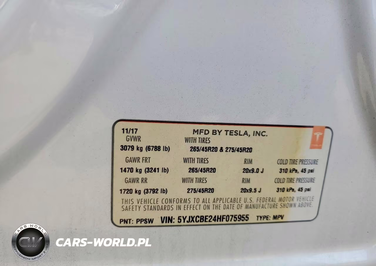 2017 Tesla Model X VIN:5YJXCBE24HF075955 - 13