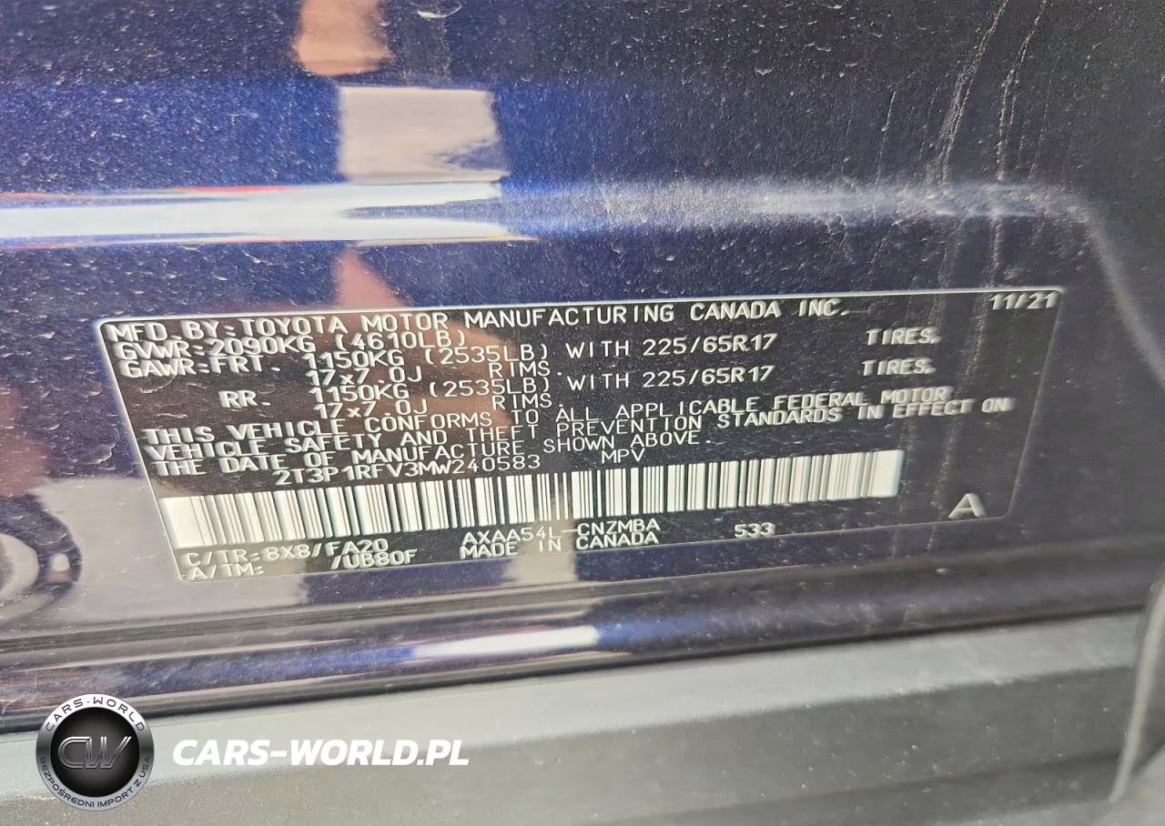 2021 Toyota Rav4 Xle VIN:2T3P1RFV3MW240583 - 12