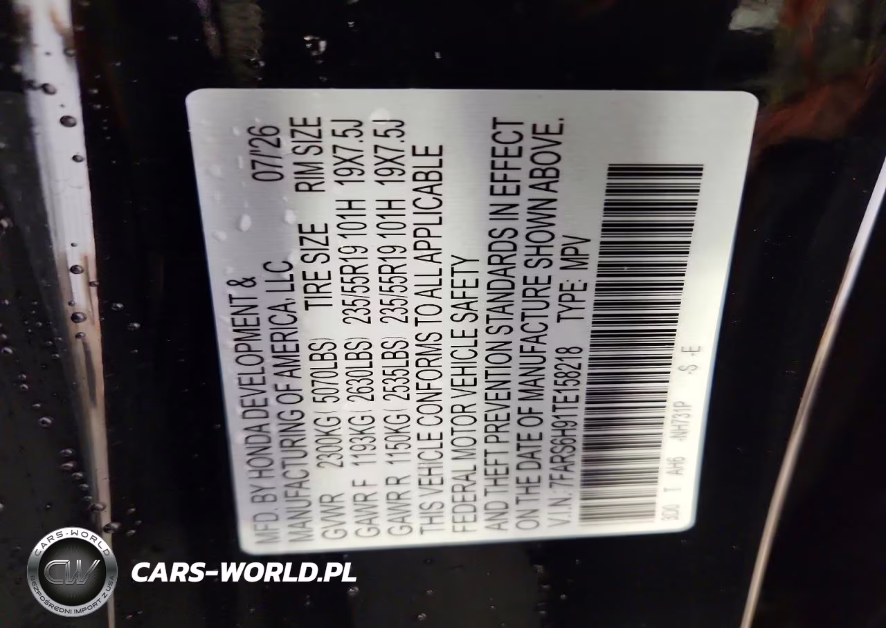 2026 Honda Cr-V Sport Touring VIN:7FARS6H91TE158218 - 13